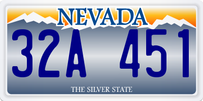 NV license plate 32A451