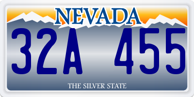 NV license plate 32A455