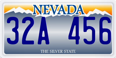 NV license plate 32A456