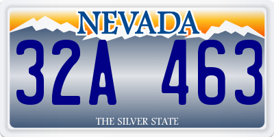 NV license plate 32A463