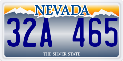 NV license plate 32A465