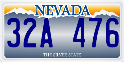 NV license plate 32A476