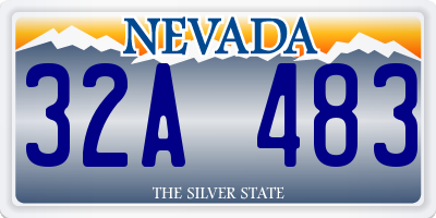 NV license plate 32A483