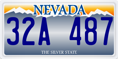 NV license plate 32A487