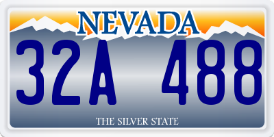 NV license plate 32A488