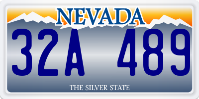 NV license plate 32A489