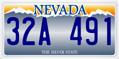 NV license plate 32A491