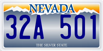 NV license plate 32A501