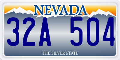 NV license plate 32A504