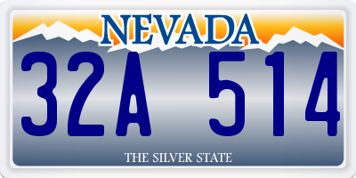 NV license plate 32A514
