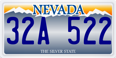 NV license plate 32A522