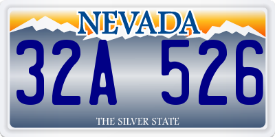 NV license plate 32A526