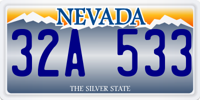 NV license plate 32A533