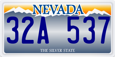 NV license plate 32A537