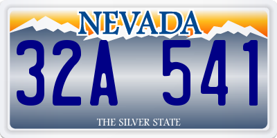 NV license plate 32A541