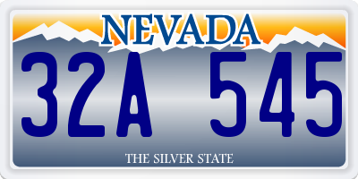 NV license plate 32A545