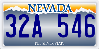 NV license plate 32A546