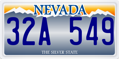 NV license plate 32A549