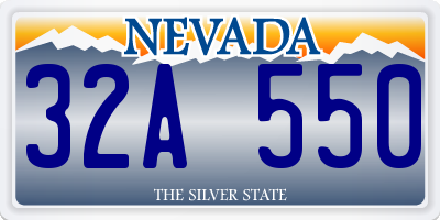 NV license plate 32A550