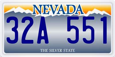 NV license plate 32A551