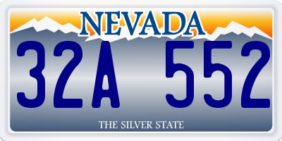 NV license plate 32A552