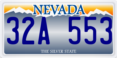 NV license plate 32A553