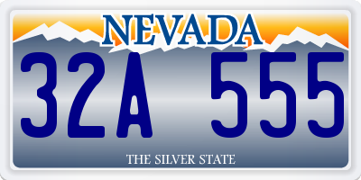 NV license plate 32A555