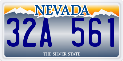 NV license plate 32A561