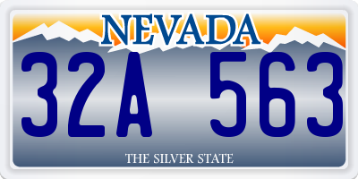 NV license plate 32A563