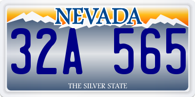 NV license plate 32A565