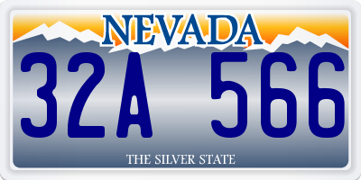 NV license plate 32A566