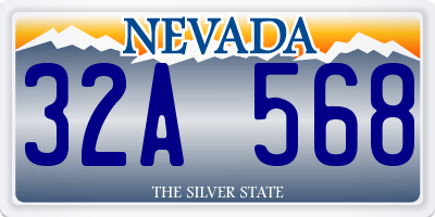 NV license plate 32A568