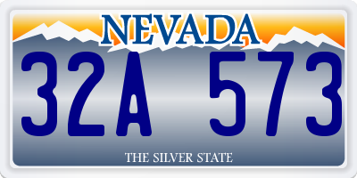 NV license plate 32A573