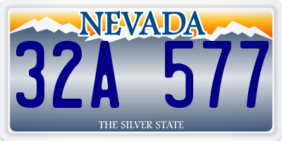 NV license plate 32A577