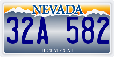 NV license plate 32A582
