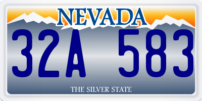 NV license plate 32A583