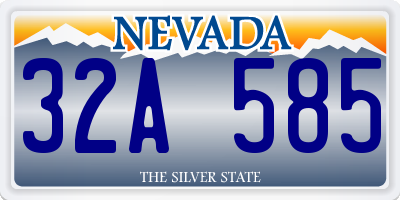 NV license plate 32A585