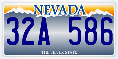 NV license plate 32A586