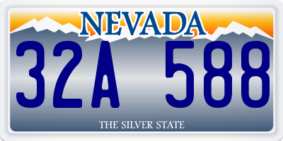 NV license plate 32A588