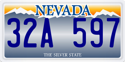 NV license plate 32A597