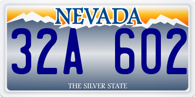 NV license plate 32A602