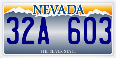 NV license plate 32A603