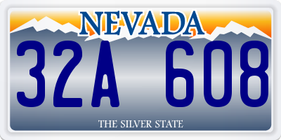NV license plate 32A608