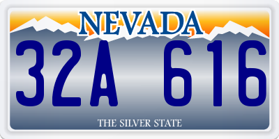 NV license plate 32A616