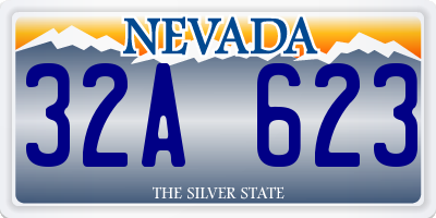 NV license plate 32A623