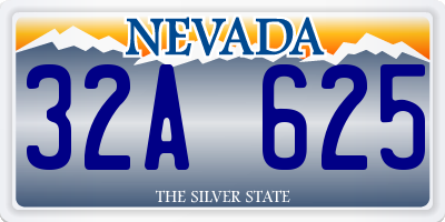 NV license plate 32A625