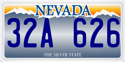 NV license plate 32A626