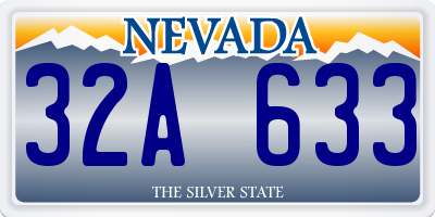 NV license plate 32A633