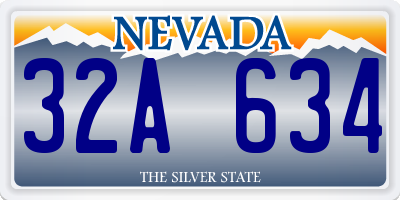 NV license plate 32A634