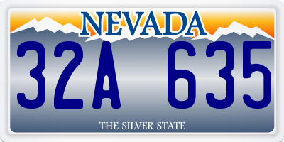 NV license plate 32A635